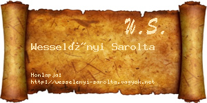 Wesselényi Sarolta névjegykártya